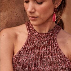 Sezane Multicolor Knit Halter Top Jessica Size S